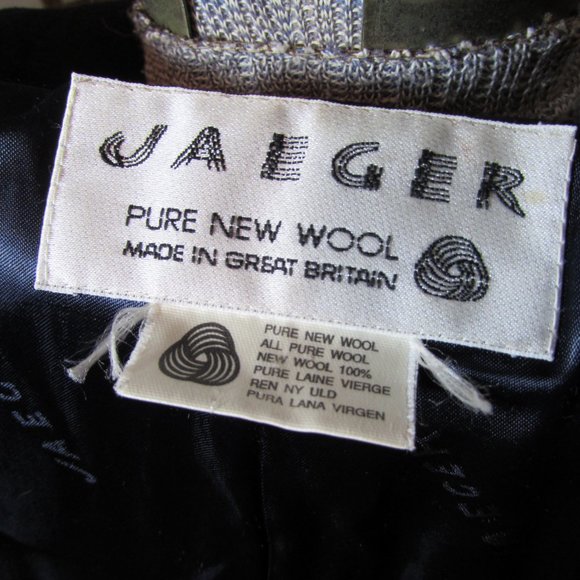 JAEGER Navy Blue Wool Double Breasted Blazer - Picture 6 of 10